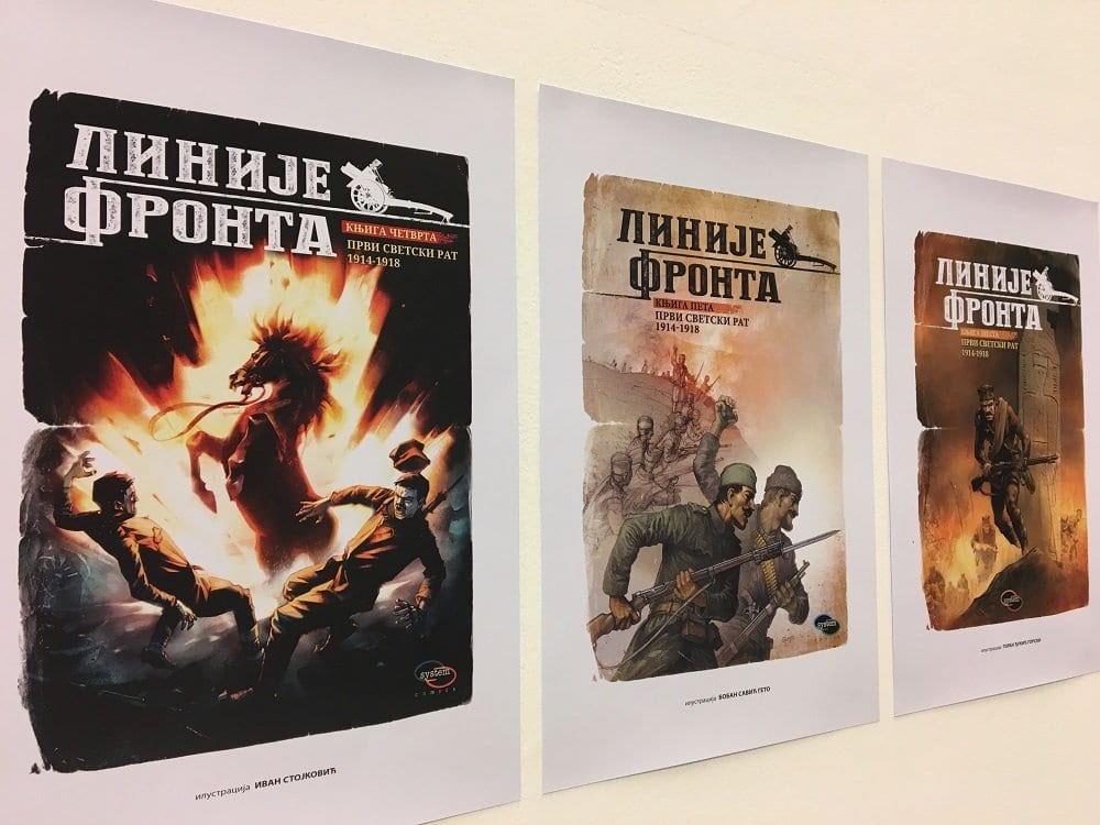 Strip ilustracija Linije fronta