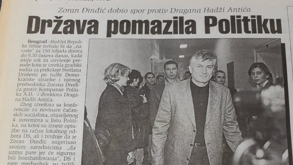 Danas (1998): Smena Vučele, Šešelj i bejzbolke... 1