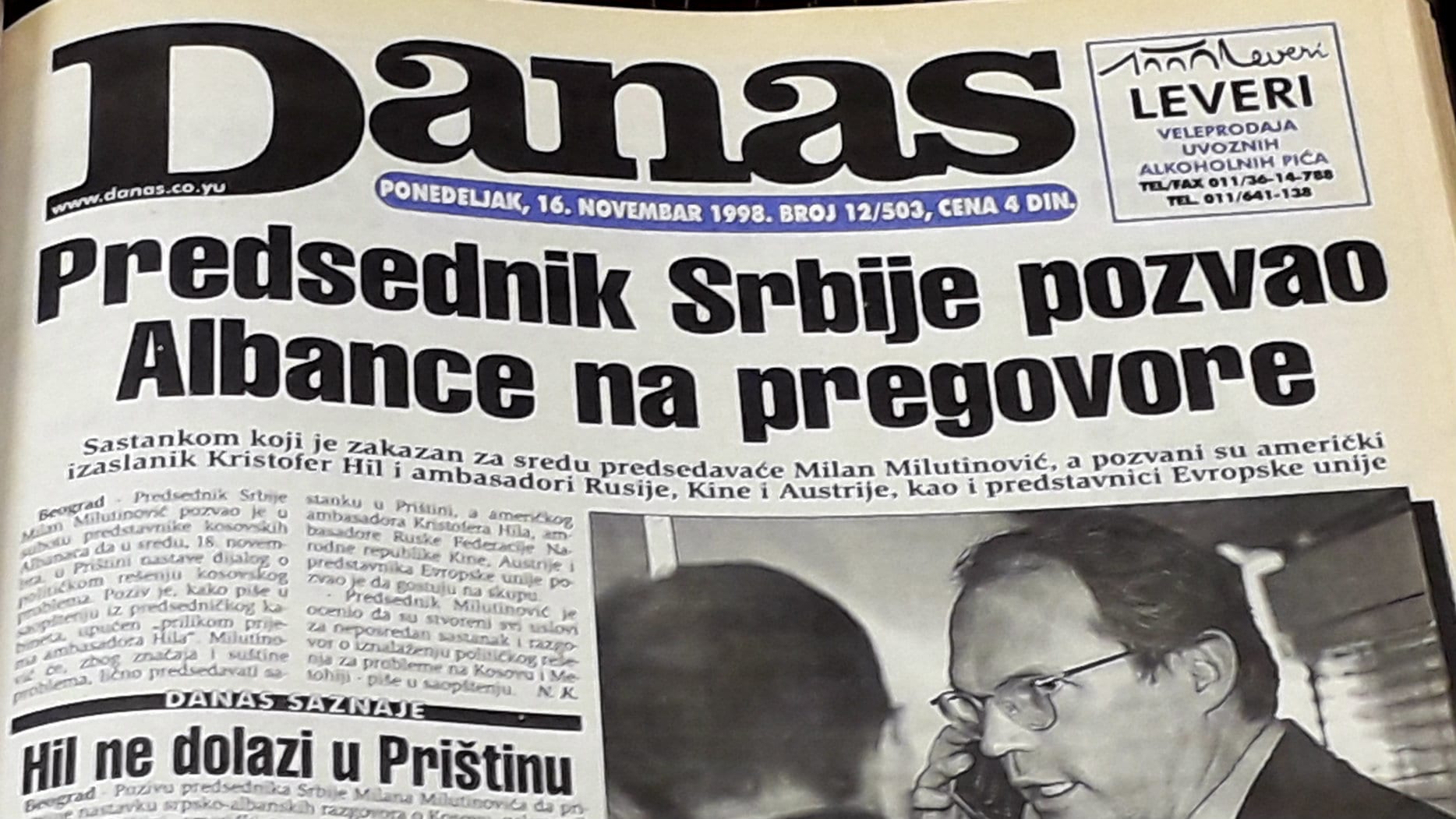 Danas (1998): Srbija ušla u ekonomski rat sa Republikom Srpskom 1