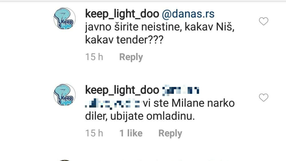 Profil Keep Light blokirao Danas na Instagramu 2 Profil Keep Light blokirao Danas na Instagramu 2