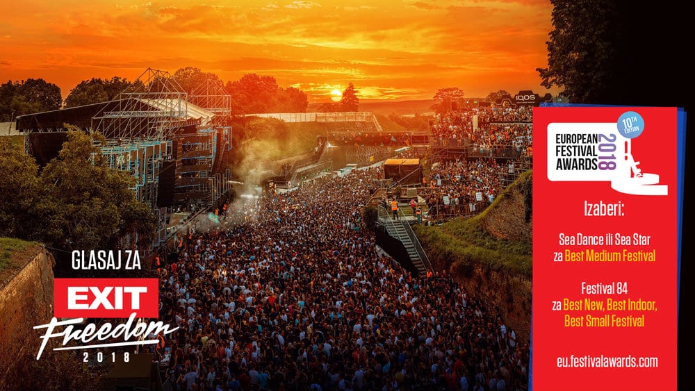 EXIT tim sa rekordnih osam nominacija dočekuje Evropske festivalske nagrade 1