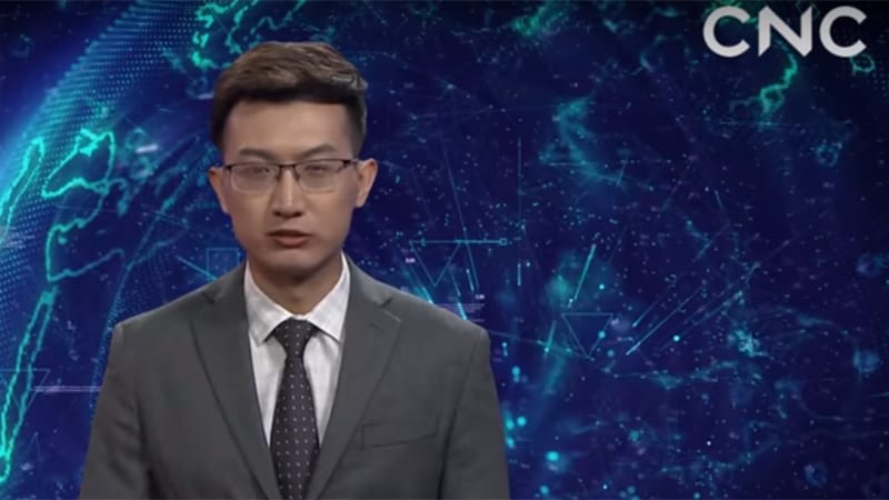 Kina: Predstavljen digitalni voditelj vesti 1
