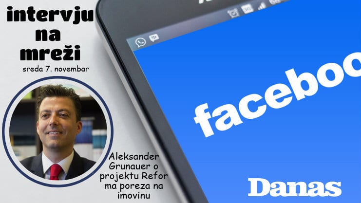 Grunauer 7. novembra odgovara na Fejsbuku o reformi poreza na imovinu 1