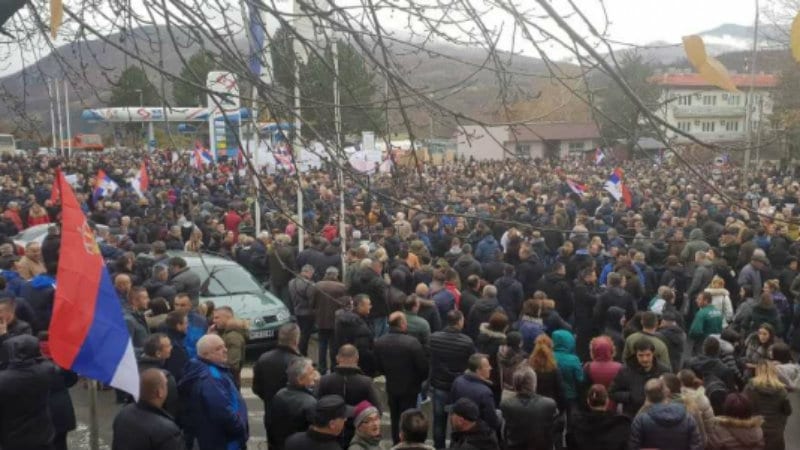 Protest Srba danas u Mitrovici, Gračanici i Štrpcu 1