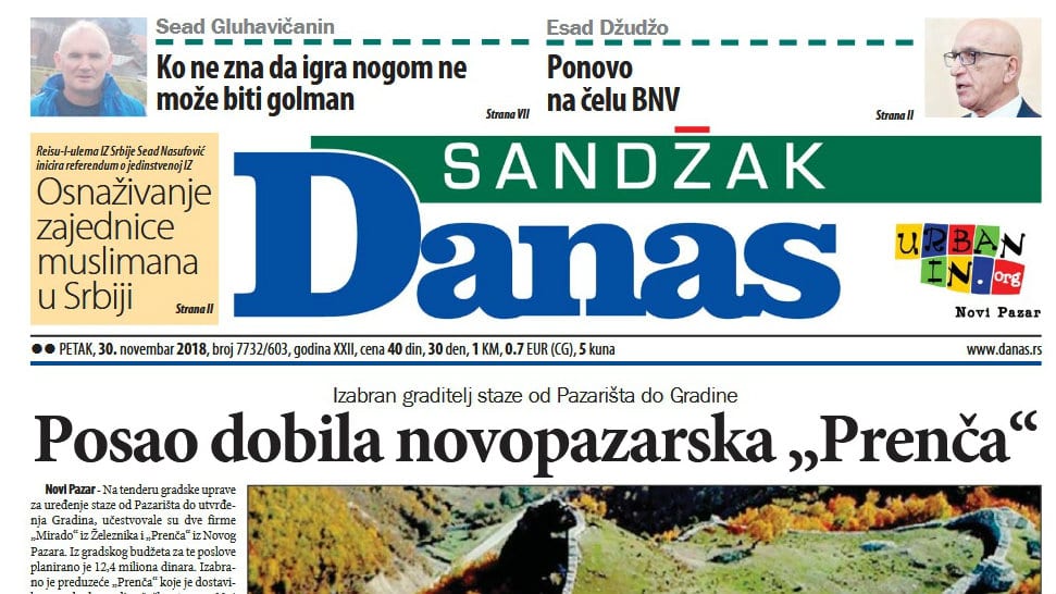 Sandžak Danas - 30. novembar 2018. 1