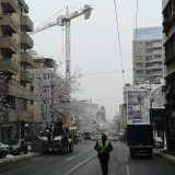 Beograd: Kran blokirao saobraćaj u Takovskoj ulici 6