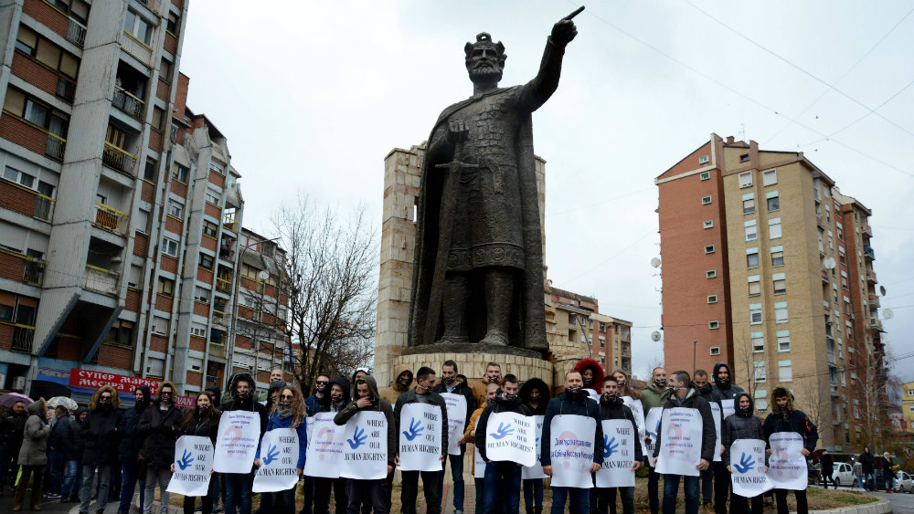 Protest studenata u Mitrovici "Gde su naša ljudska prava" 1
