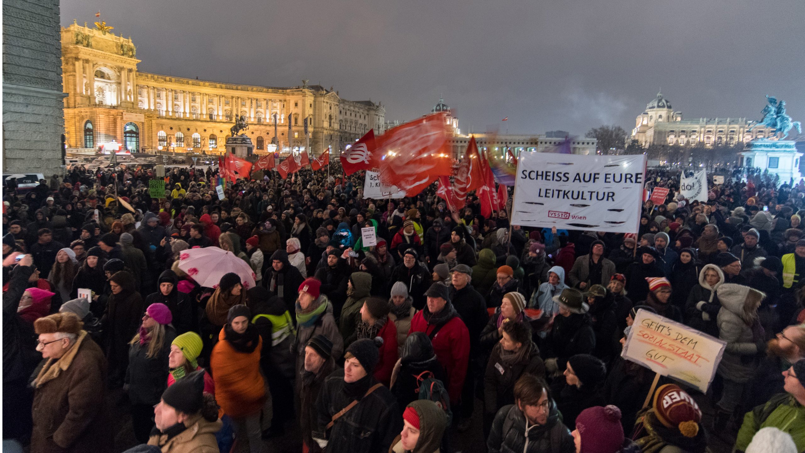 Antivladin protest u Austriji 1