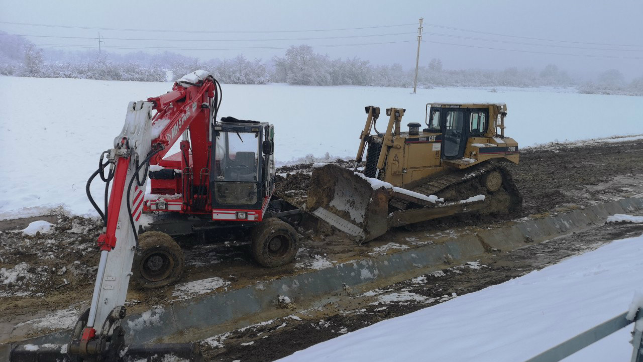 Radovi na Koridoru 11 nastavljeni uprkos snežnim padavinama 1