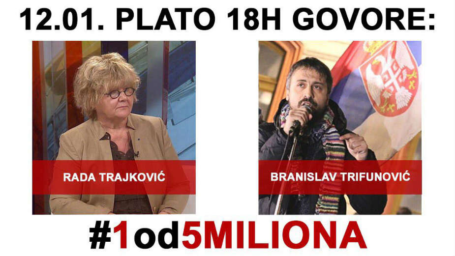 Na platou govore Rada Trajković i Branislav Trifunović 1