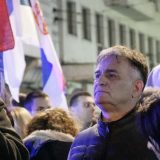 Branislav Lečić govori na protestu u Kruševcu 12