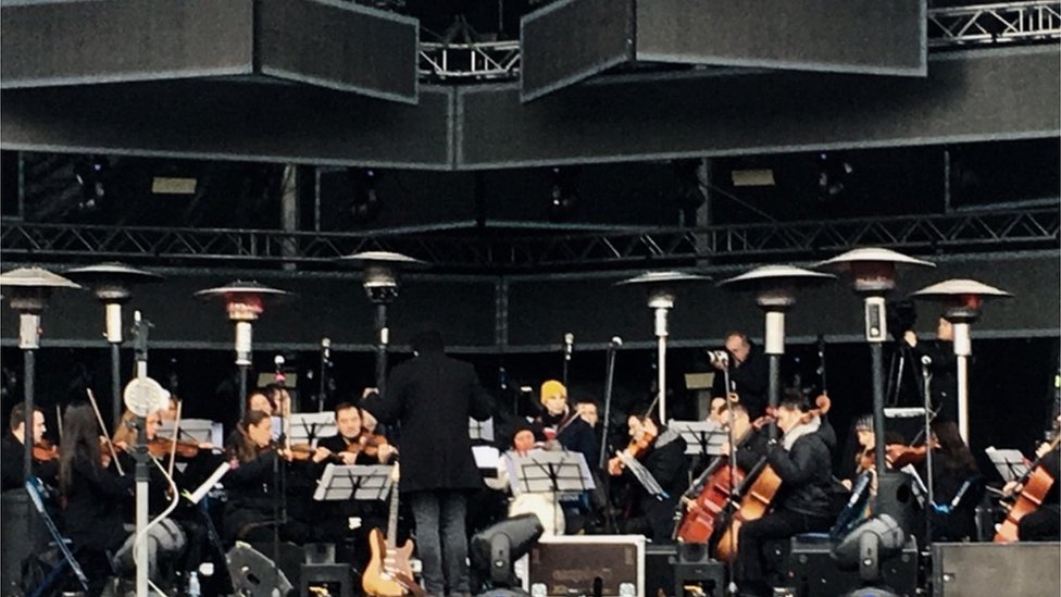 Koncert klasične muzike na platou ispred Narodne Skupštine, Beograd, 1.1.2019.