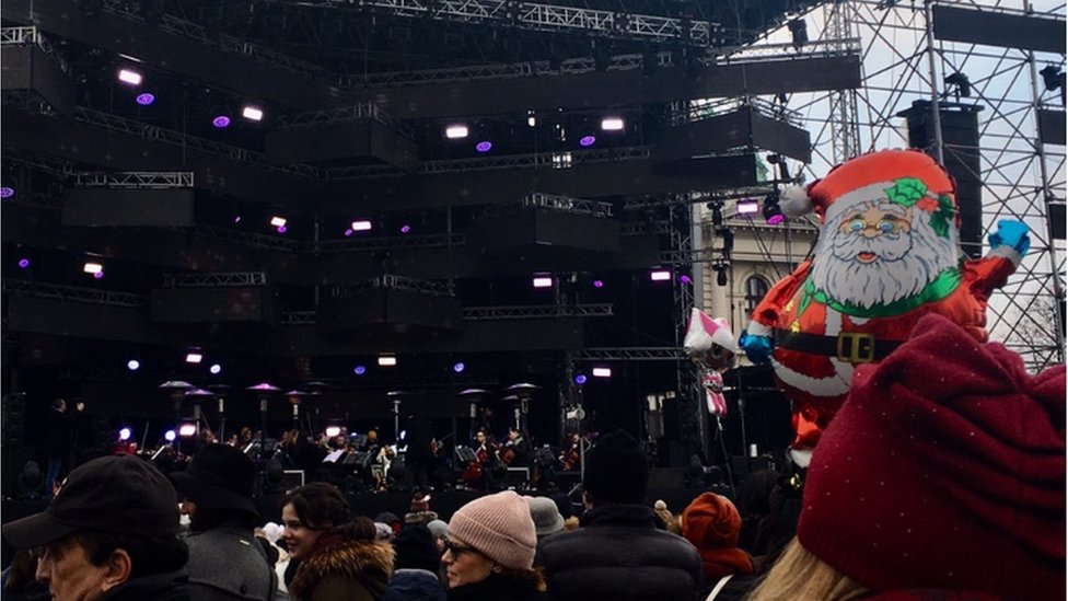 Koncert klasične muzike na platou ispred Narodne Skupštine, Beograd, 1.1.2019.