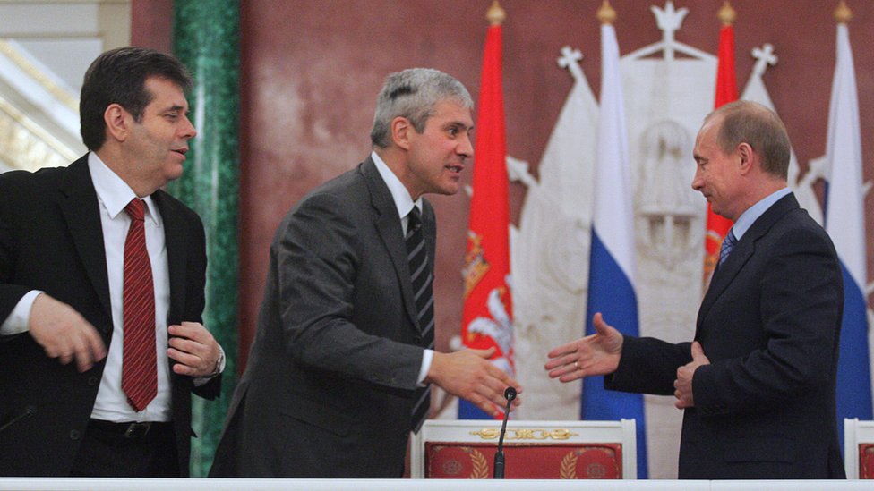 Koštunica, Tadić i Putin u Moskvi pre potpisivanja ugovora o prodaji Naftne industrije Srbije