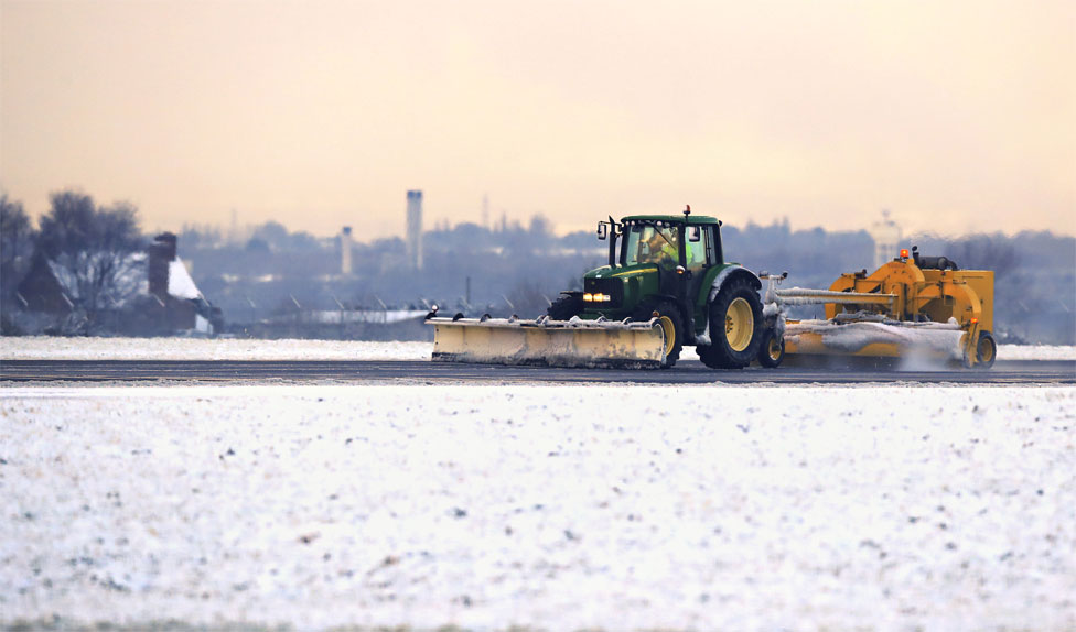 Snow plough at Liverpool John Lennon Airport