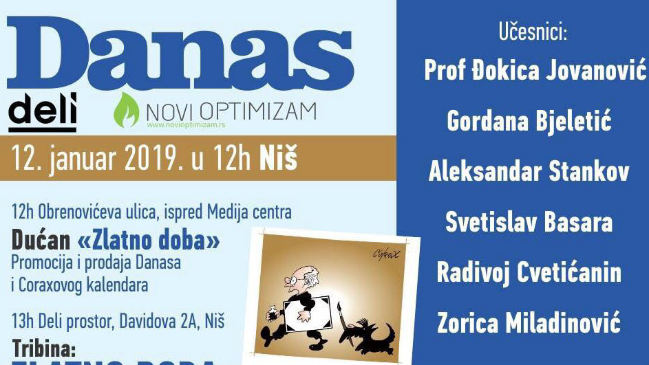 Promocija Koraksovog kalendara u Nišu 12. januara 1