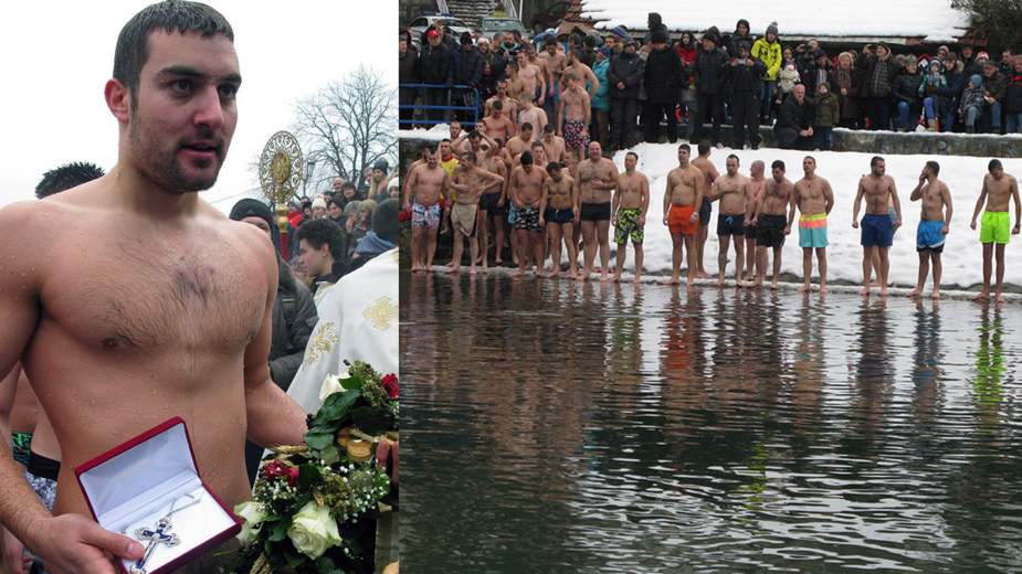 Jovan Todorović pobednik plivanja za Bogojavljenski krst u Užicu 1
