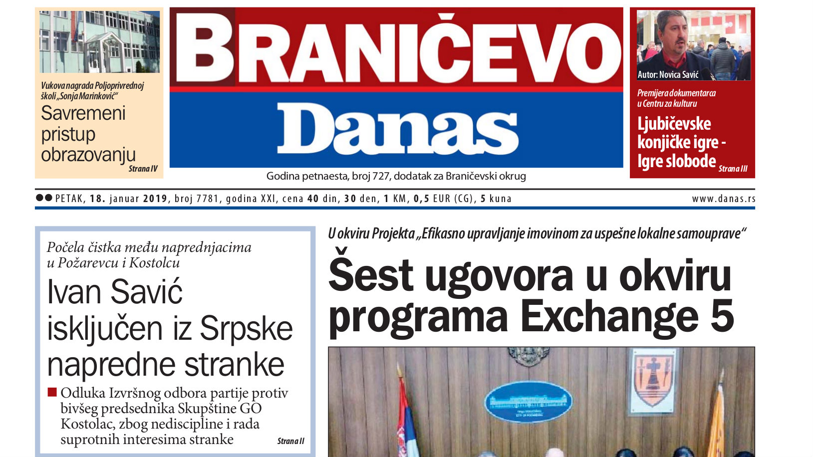 Braničevo - 18. januar 2019. 1 Braničevo - 18. januar 2019. 1