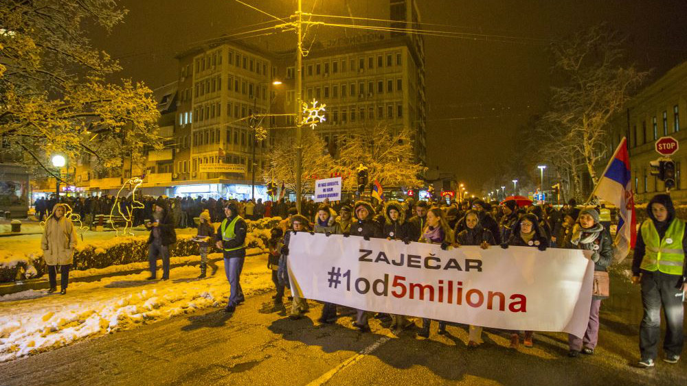U petak treći građanski protest "1 od 5 miliona" u Zaječaru 1
