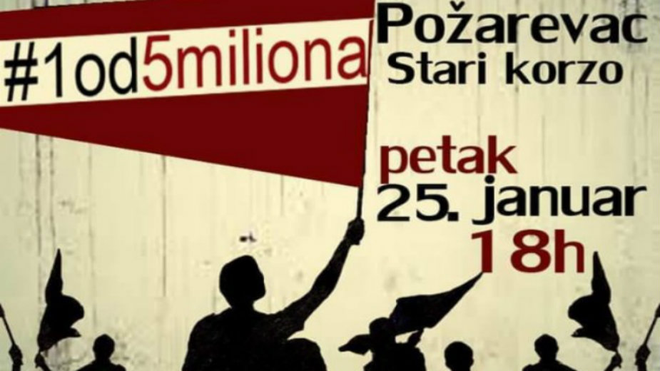 Građanski protesti 25. januara i u Požarevcu 1