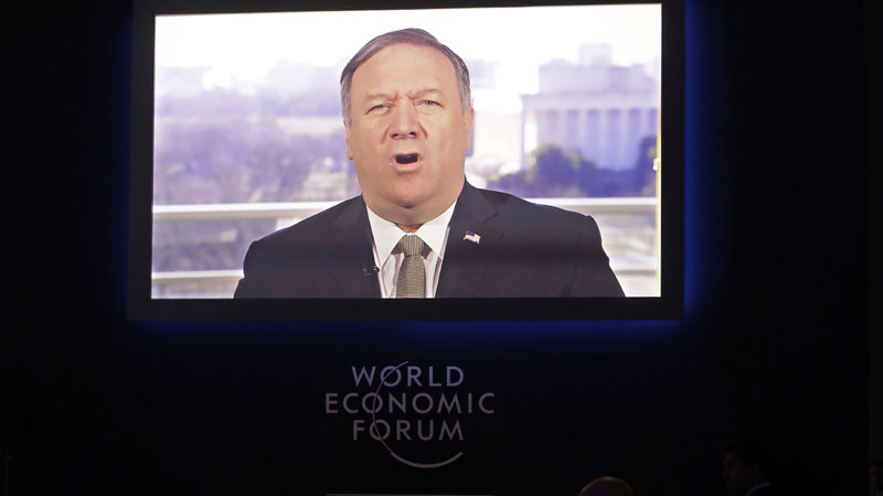 Pompeo se obratio video linkom na Forumu u Davosu 1