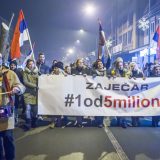 Drugi protestni skup "1 od 5 miliona" u Zaječaru 25. januara 1