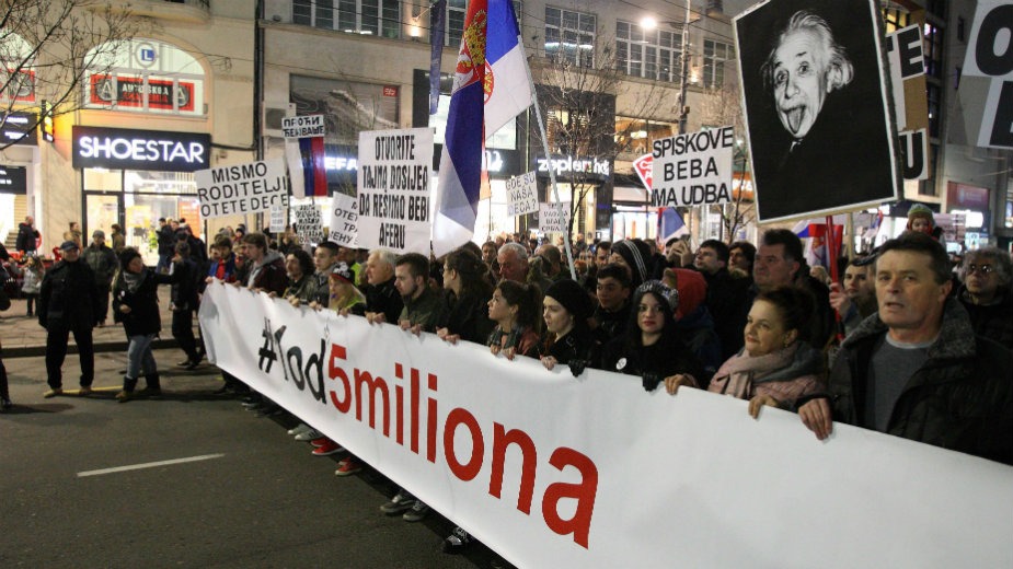 Protest "1 od 5 miliona" u Somboru četvrtkom - za distancu od desničarske note 1