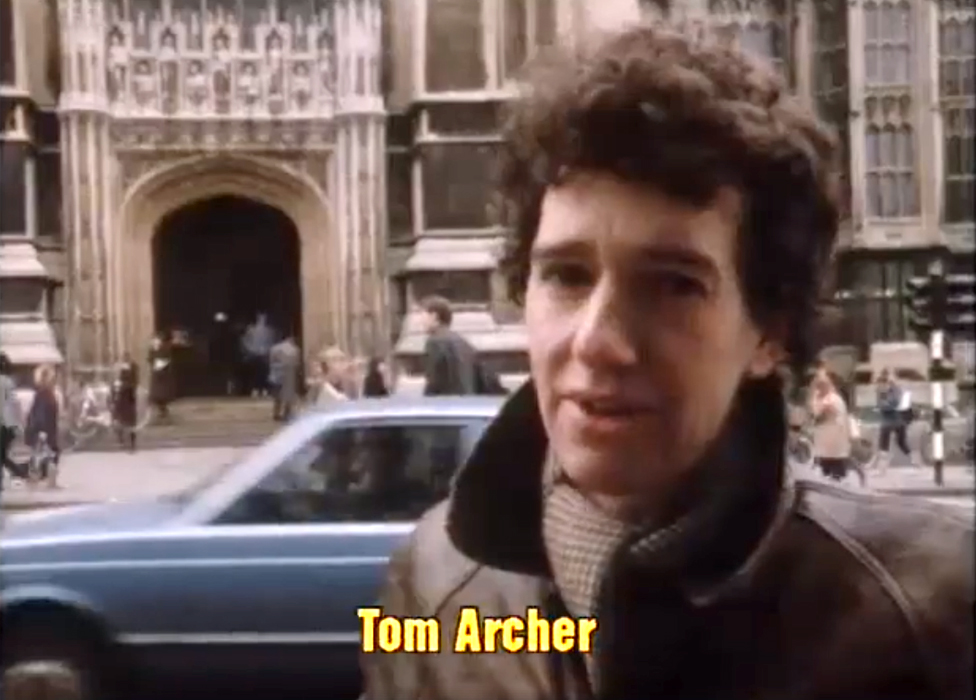 Tom Arčer 1983. godine, kad je još mogao da radi za BBC kao slobodnjak