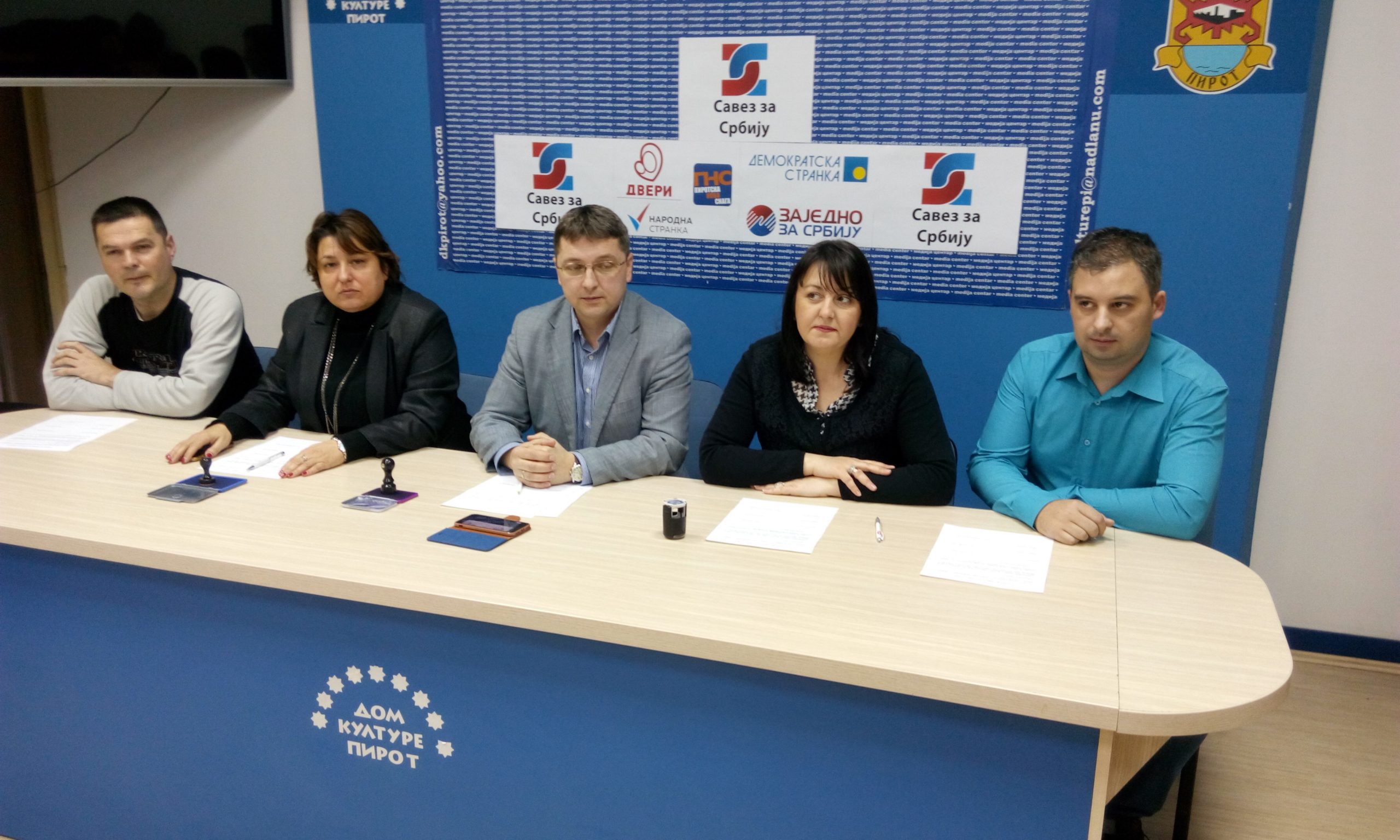 Pirot: Četiri stranke i grupa građana u Savezu za Srbiju 1