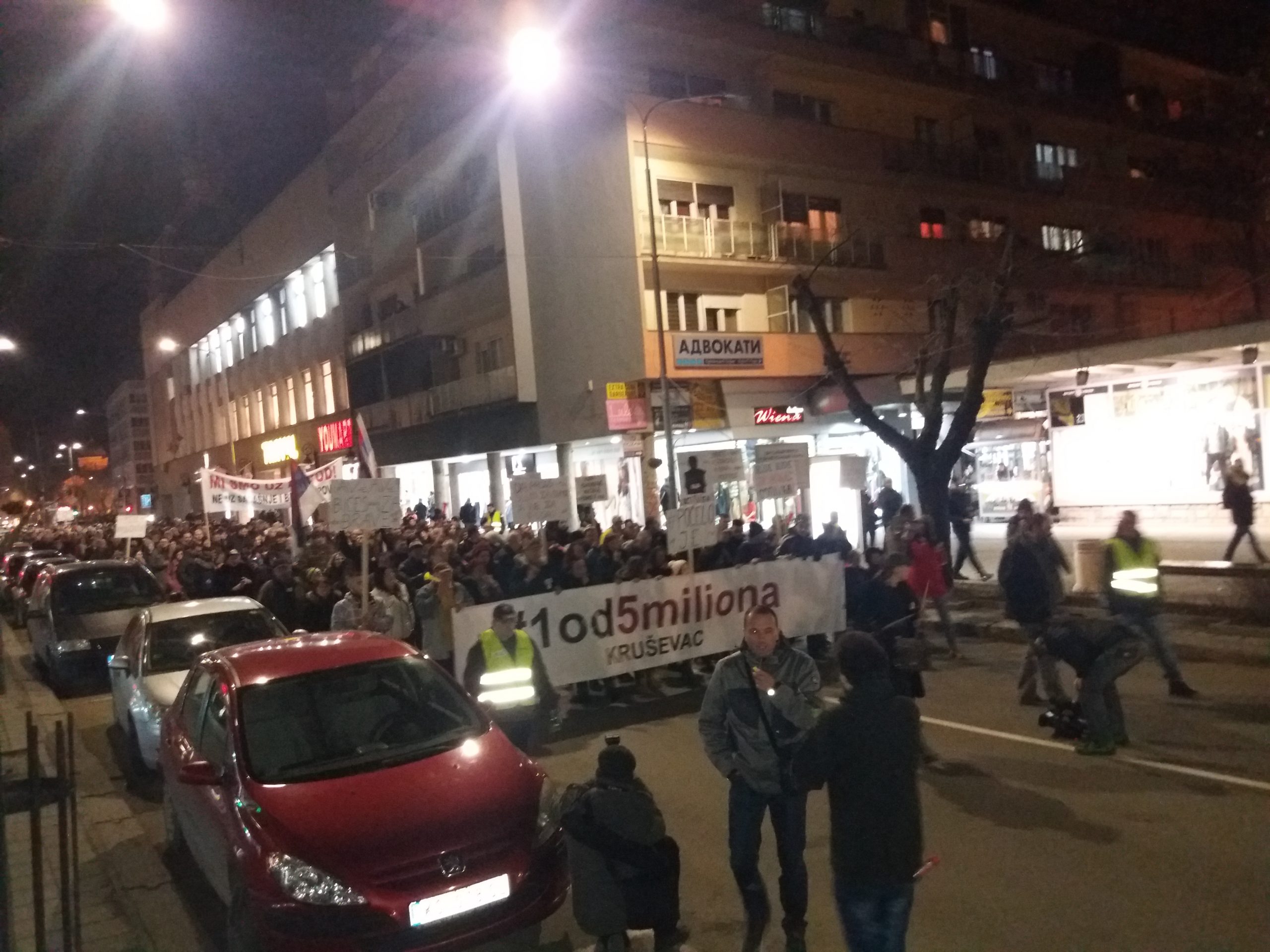 Protest "Jedan od pet miliona" 8. marta u Kruševcu 1