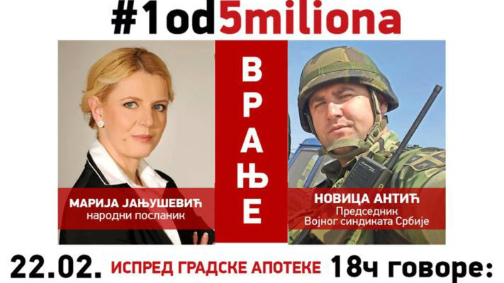 Peti protest #1od5miliona u Vranju 1