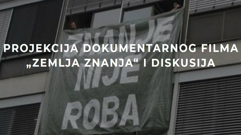 Projekcija filma "Zemlja znanja" i diskusija u KC Grad 1