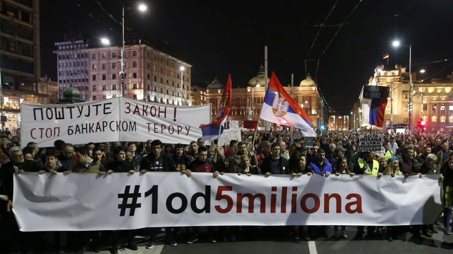 U subotu protestna šetnja Jedan od pet miliona od Vlade do TV Pink 1