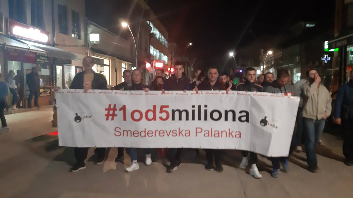Protesti "1 od 5 miliona" u gradovima širom Srbije (FOTO, VIDEO) 1