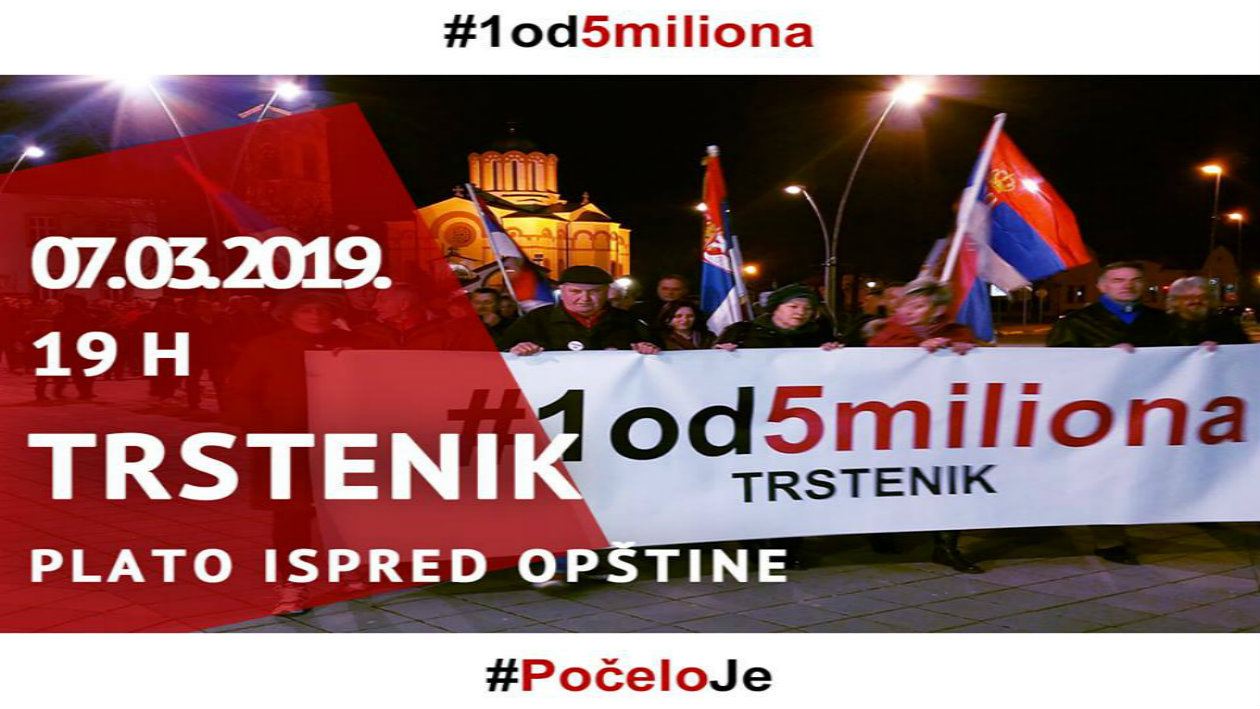 Osmi protest u Trsteniku 7. marta 1