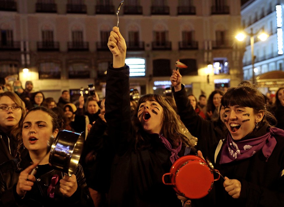 Žene na protestu u Španiji