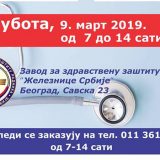 Besplatni pregledi u subotu za građane Savskog venca 1