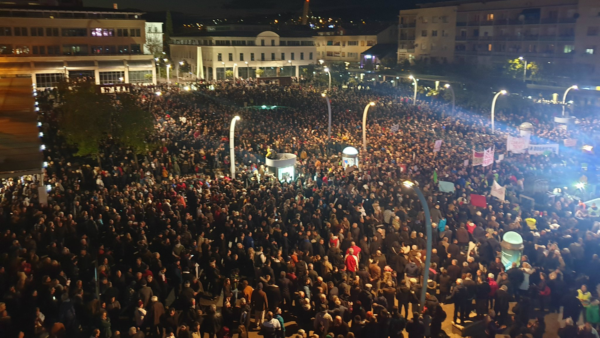 Građanski protest u Podgorici 1