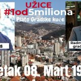Đilas i Gujaničić govornici na protestu u Užicu 8. marta 15