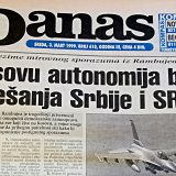 Danas (1999): Pregovori u Rambujeu neizvesni, bombardovanje na pomolu 12
