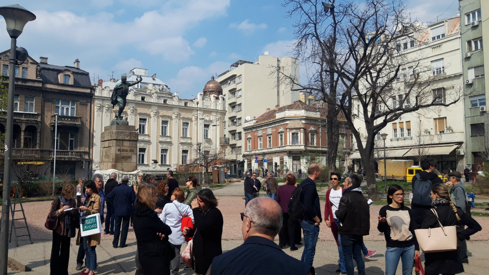 Protest zbog proširenja pešačke zone i izmeštanja trolejbusa (VIDEO) 1