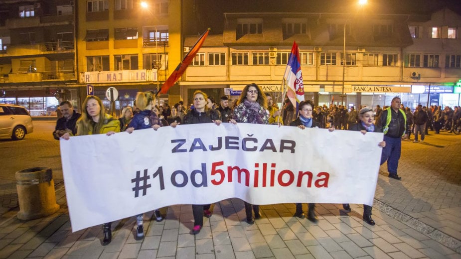 Protest "1 od 5 miliona" 8. marta u Zaječaru 1