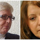 Mirjana Karanović i Srbijanka Turajlić na protestu u Gornjem Milanovcu 29. marta 7