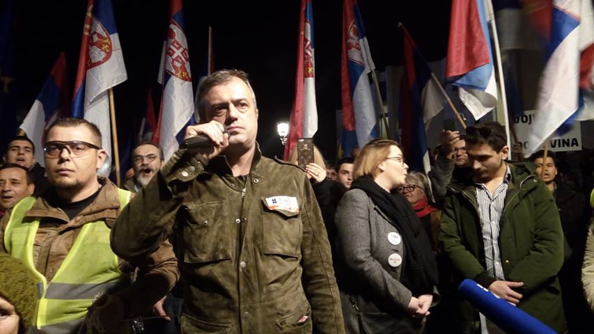Savet protesta bez komentara na govor Sergeja Trifunovića u Novom Sadu 1