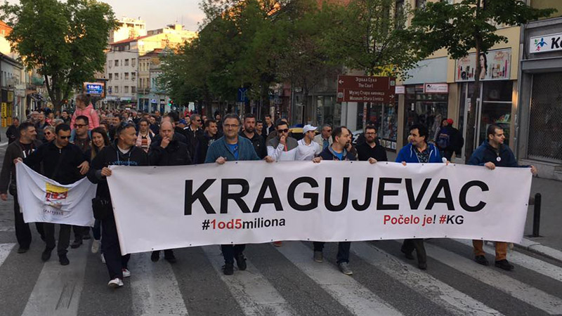 U Kragujevcu sutra jubilarni 20. protest 1