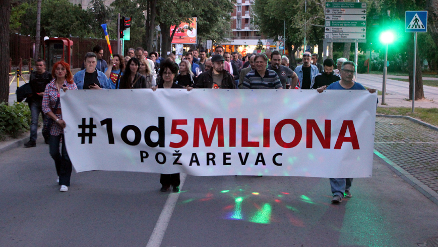 U Požarevcu održan novi protest 1 od  5 miliona 1