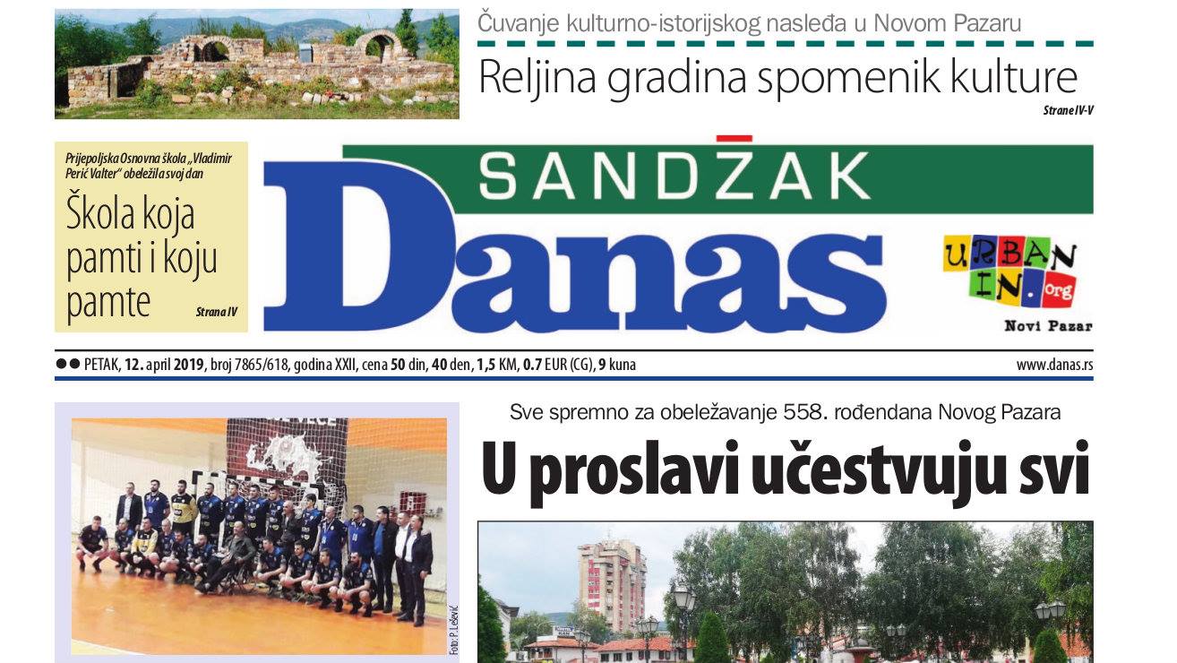 Sandžak Danas - 12. april 2019. 1 Sandžak Danas - 12. april 2019. 1
