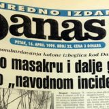 Danas (1999): Poginula Milica Rakić, sa Kosova izbeglo 600.000 ljudi 6