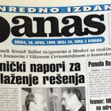Danas (1999): Nedelja u kojoj su raketirane zgrada RTS i rezidencija Miloševića 10