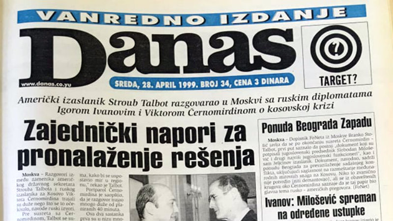 Danas (1999): Nedelja u kojoj su raketirane zgrada RTS i rezidencija Miloševića 1